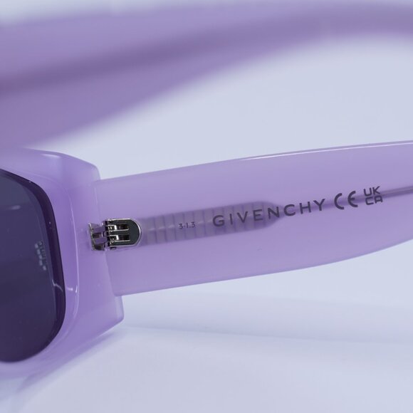 🕶️ New Givenchy GV40048F 78A Sunglasses - Shiny Lilac Frame, Grey Lenses - Picture 8 of 11